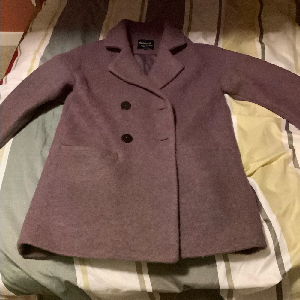 NWOT Princess Highway Millicent Double-Breasted Purple Wool Peacoat